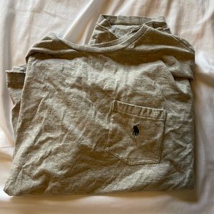 Grey pocket polo t shirt